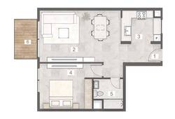 1 bedroom apartment